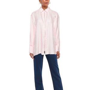 GIVENCHY Patterned Zip Silk Shirt Baby Pink